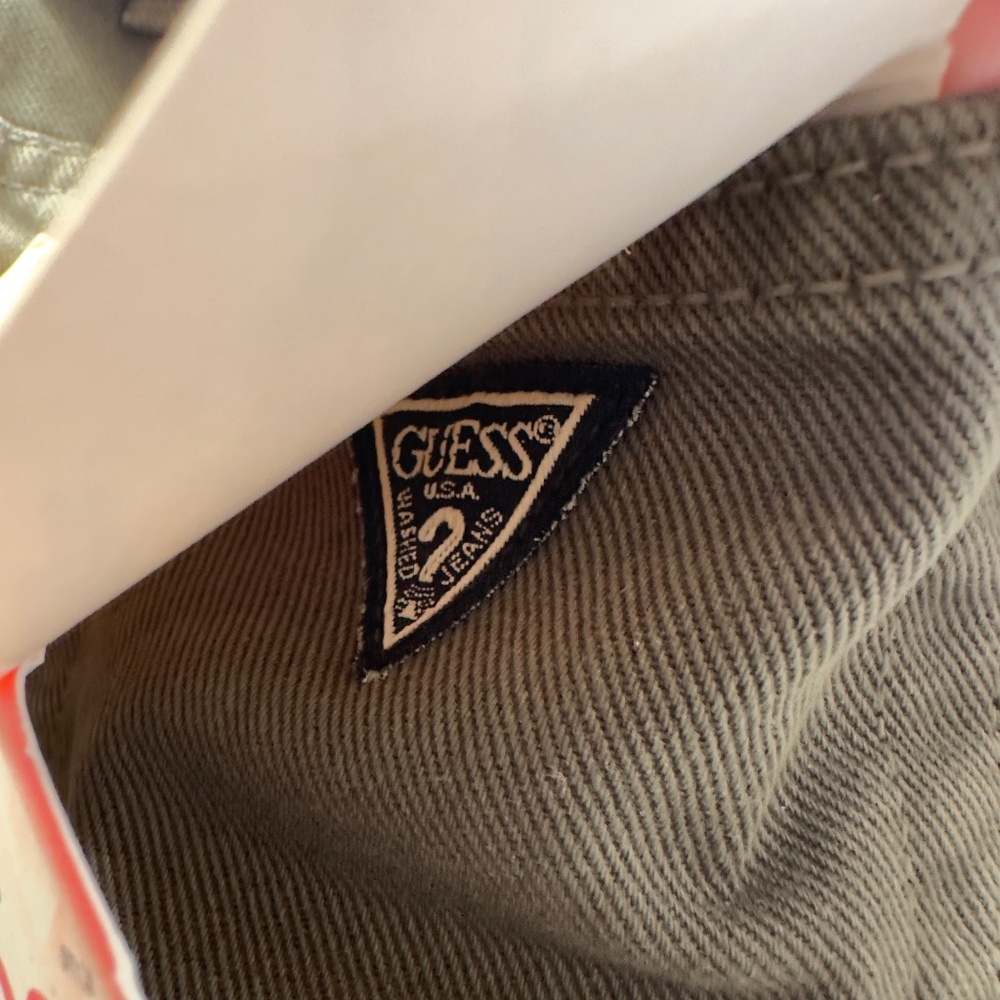 90s Guess Deadstock Made in the USA 100% Cotton Green High Rise Skinny Jeans - Picture 8 of 8